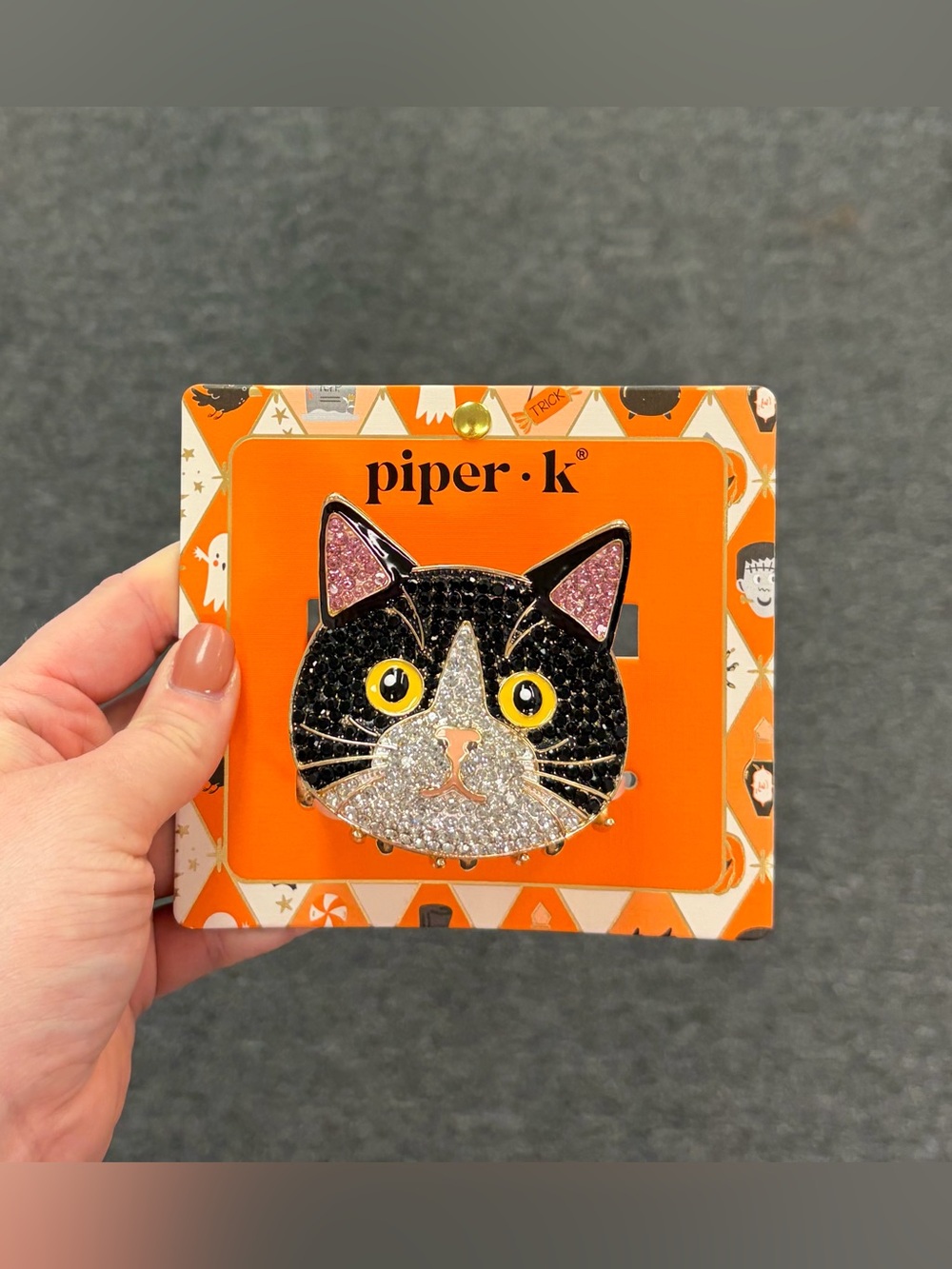 Piper K Black and White Cat Hair Clip